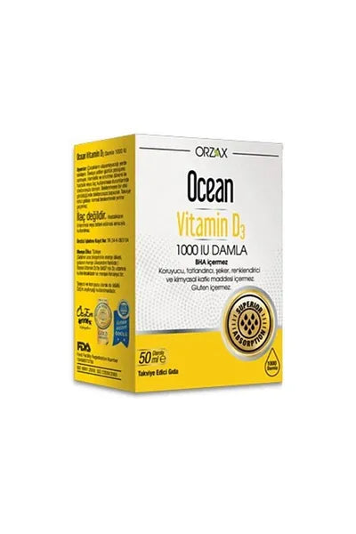 Orzax Ocean Vitamin D3 1000 IU Sprey – 20 ml