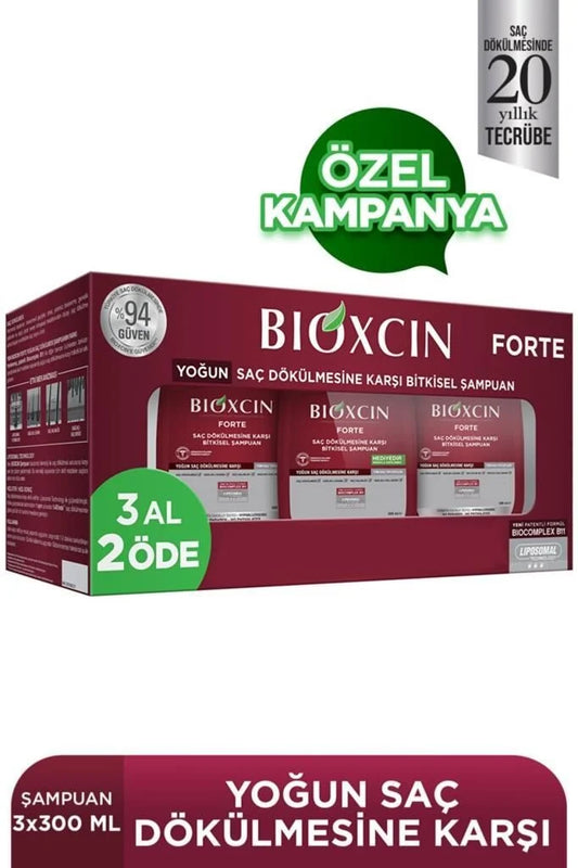Bioxcin Forte Şampuan 3 Al 2 Öde Kampanya Paketi (3 x 300 ml)