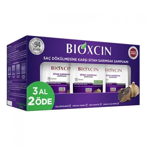 Bioxcin Siyah Sarımsak Şampuan 3'lü Paket (3 x 300 ml)
